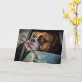 Boxer smelt een BBQ-kaart Kaart (Gele Bloem)