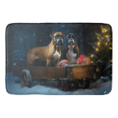Boxer Sneeuwslee Kerstmisdecor Badmat (Voorkant)