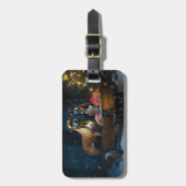 Boxer Sneeuwslee Kerstmisdecor Bagagelabel (Voorkant verticaal)