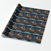 Boxer Sneeuwslee Kerstmisdecor Cadeaupapier (Uitgerold)