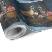Boxer Sneeuwslee Kerstmisdecor Cadeaupapier (Rol Hoek)