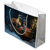 Boxer Sneeuwslee Kerstmisdecor Groot Cadeauzakje (Achterkant Gekanteld)