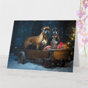 Boxer Sneeuwslee Kerstmisdecor Kaart