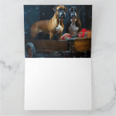 Boxer Sneeuwslee Kerstmisdecor Kaart (Binnen)