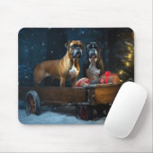 Boxer Sneeuwslee Kerstmisdecor Muismat (Met muis)