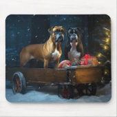 Boxer Sneeuwslee Kerstmisdecor Muismat (Voorkant)