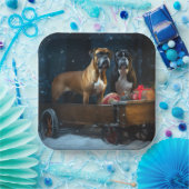Boxer Sneeuwslee Kerstmisdecor Papieren Bordje (Feest)