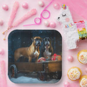 Boxer Sneeuwslee Kerstmisdecor Papieren Bordje (Feest)