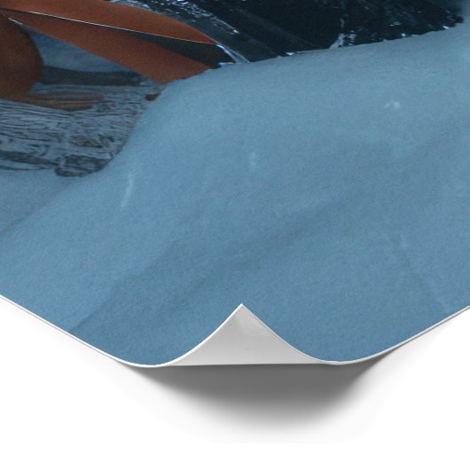 Boxer Sneeuwslee Kerstmisdecor Poster (Hoek)