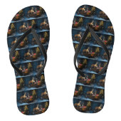 Boxer Sneeuwslee Kerstmisdecor Teenslippers (Voetbed)