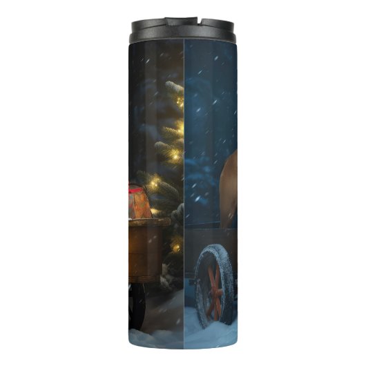 Boxer Sneeuwslee Kerstmisdecor Thermosbeker (Achterkant)