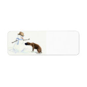 Boxer & Snowman Dog Art Return Address Labels (Voorkant)