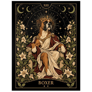 Boxer, Starlit Tarot Kunst Briefkaart