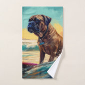 Boxer strand surfen schilderij bad handdoek (Handdoek)