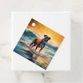 Boxer strand surfen schilderij bedankjes labels (In situ)