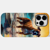 Boxer strand surfen schilderij Case-Mate iPhone case (Achterkant (horizontaal))