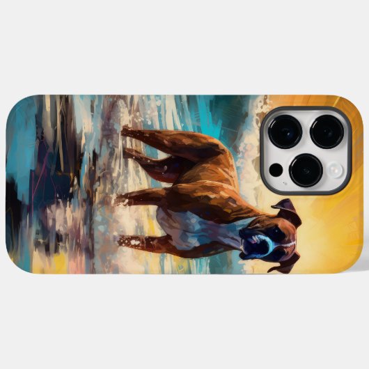 Boxer strand surfen schilderij Case-Mate iPhone case (Achterkant (horizontaal))