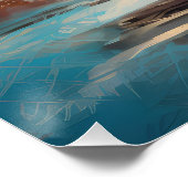 Boxer strand surfen schilderij perfect poster (Hoek)