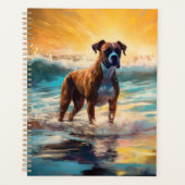 Boxer strand surfen schilderij planner (Voorkant)
