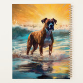 Boxer strand surfen schilderij planner (Achterkant)