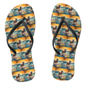 Boxer strand surfen schilderij teenslippers (Voetbed)