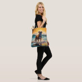 Boxer strand surfen schilderij tote bag (Op model)