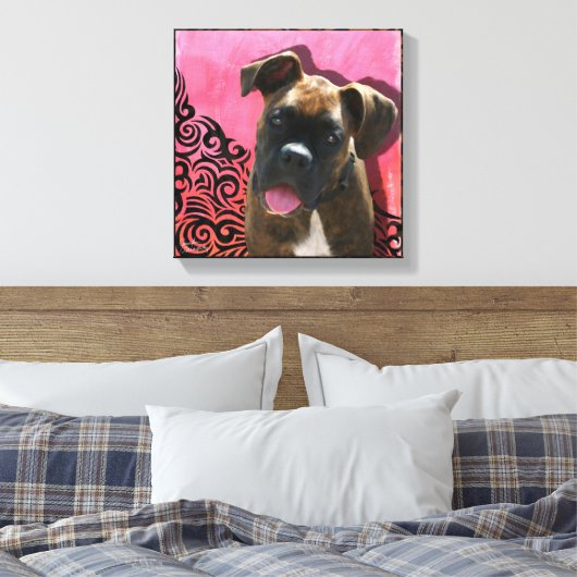 Boxer Stretched Canvas (Insitu (Slaapkamer))
