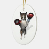 Boxer Tabby Keramisch Ornament (Links)
