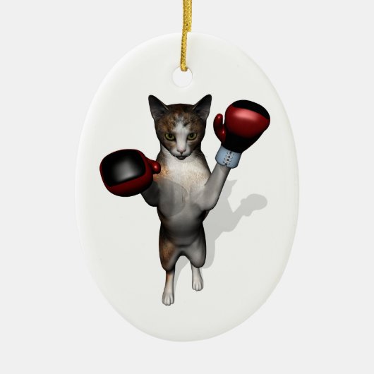 Boxer Tabby Keramisch Ornament (Voorkant)