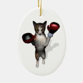 Boxer Tabby Keramisch Ornament (Achterkant)