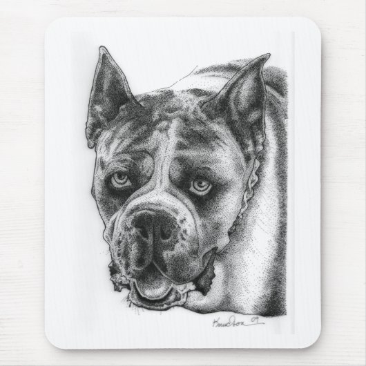 Boxer Tekening Muismat (Voorkant)