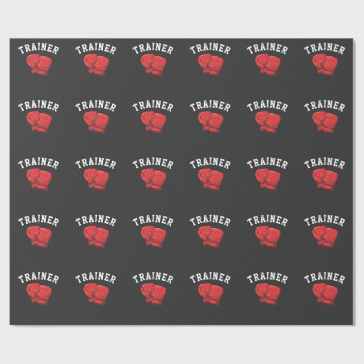 Boxer-trainer voor persoonlijke touringcartraining cadeaupapier (Vlak)