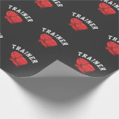 Boxer-trainer voor persoonlijke touringcartraining cadeaupapier (Hoek)