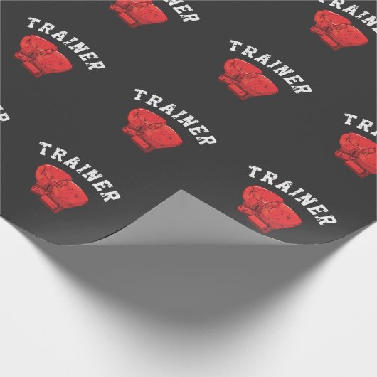 Boxer-trainer voor persoonlijke touringcartraining cadeaupapier (Hoek)