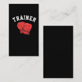 Boxer-trainer voor persoonlijke touringcartraining visitekaartje (Voorkant / Achterkant)