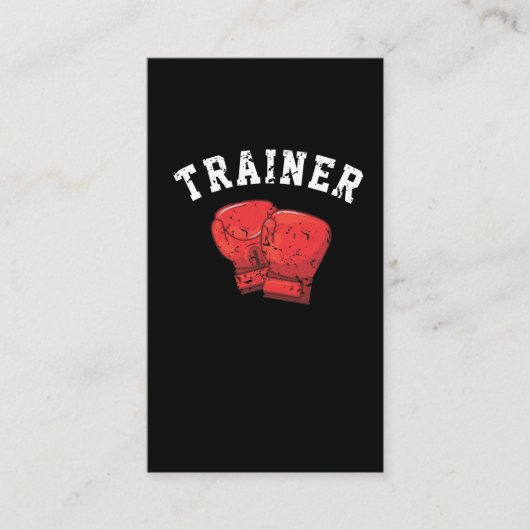 Boxer-trainer voor persoonlijke touringcartraining visitekaartje (Voorkant)