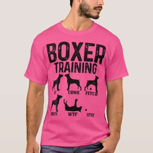 Boxer Training Grappige Hond Eigenaar Boxer Mam Bo T-shirt (Voorkant)