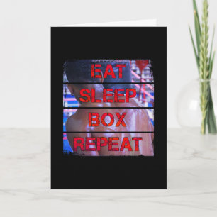 Boxer Training Quote Eat Sleep Box Herhalen Kaart