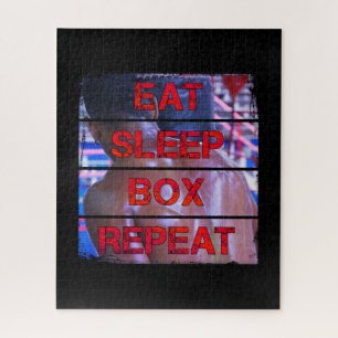 Boxer Training Quote Eat Sleep Box Herhalen Legpuzzel