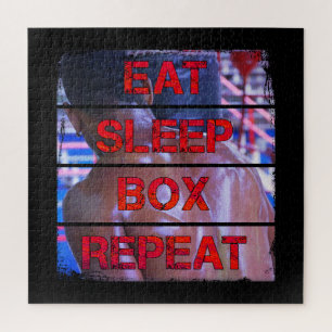Boxer Training Quote Eat Sleep Box Herhalen Legpuzzel