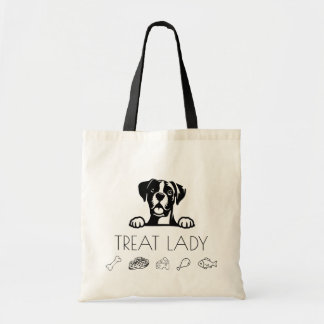 Boxer "Treat Lady" Tote Bag