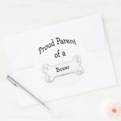 Boxer Trots Ouder Sticker (Envelop)