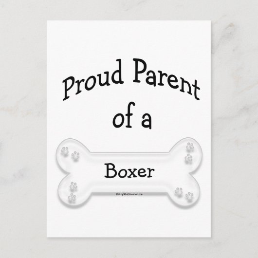 Boxer Trotse Ouder Briefkaart (Voorkant)