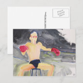 Boxer tussen het briefkaart van Bouts (Voorkant / Achterkant)