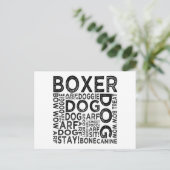 Boxer Typografie Briefkaart (Staand voorkant)