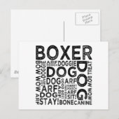 Boxer Typografie Briefkaart (Voorkant / Achterkant)