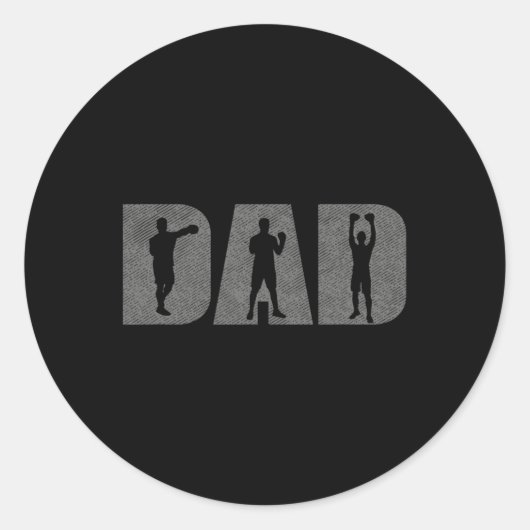 Boxer Vaders Dag Boksen Liefhebber Box Gift Traini Ronde Sticker (Voorkant)
