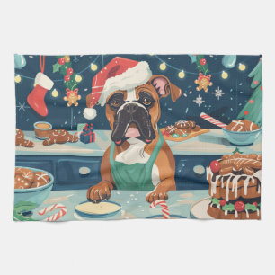 Boxer Vakantie Bakken: Festive Kerstmis Theedoek