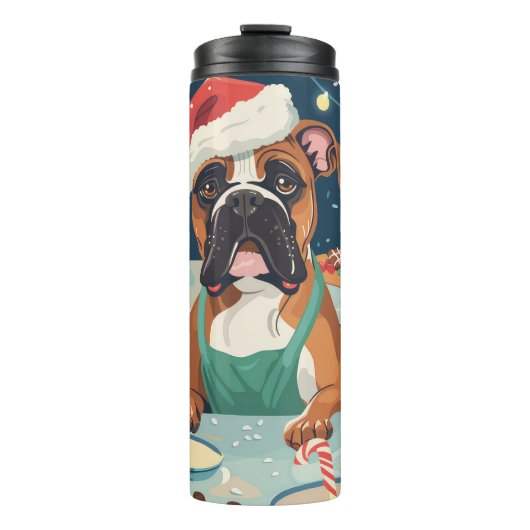 Boxer Vakantie Bakken: Festive Kerstmis Thermosbeker (Voorkant)