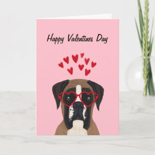 Boxer Valentijns Love Dog Card - hondenliefdeskaar Feestdagen Kaart